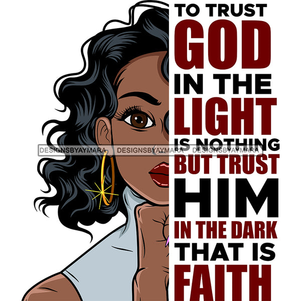 Classy Lola Half Face Religious Quotes Special Neck Length Wavy Hairstyle Banner SVG JPG PNG Vector Clipart Cricut Silhouette Cut Cutting