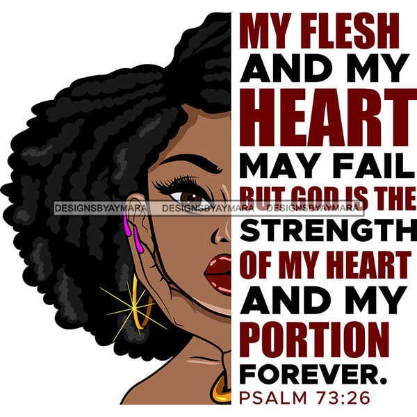 Classy Lola Half Face Religious Bible Verse Special Puffy Afro Hairstyle Banner SVG JPG PNG Vector Clipart Cricut Silhouette Cut Cutting