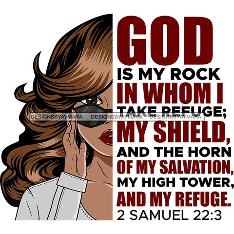 God Is My Rock Black Woman  SVG JPG PNG Vector Clipart Cricut Silhouette Cut Cutting1