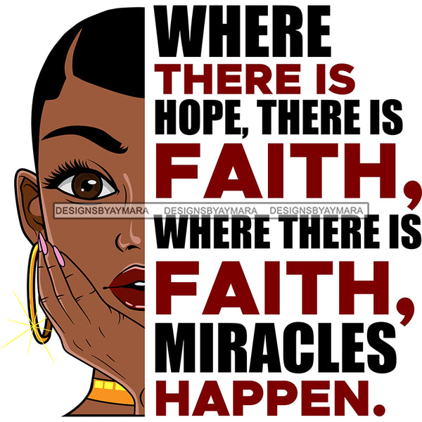 Where There Is Hope There Is Faith Black Woman SVG JPG PNG Vector Clipart Cricut Silhouette Cut Cutting1