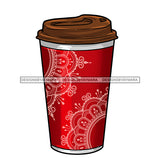 Red Coffee Cup JPG PNG  Clipart Cricut Silhouette Cut Cutting