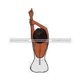 Black Woman In White Love And Peace  Showing Love And Peace  JPG PNG  Clipart Cricut Silhouette Cut Cutting