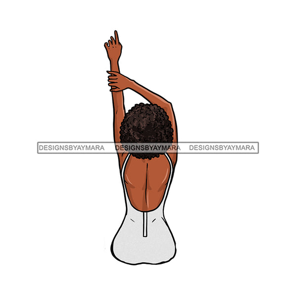 Black Woman In White Love And Peace  Showing Love And Peace  JPG PNG  Clipart Cricut Silhouette Cut Cutting