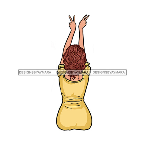 Woman Showing Love Hearts Peace  JPG PNG  Clipart Cricut Silhouette Cut Cutting