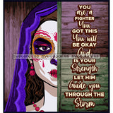 Bundle 20 Woman Half Face Day Of The Dead Costume Inspirational Quotes Mexican Celebration Skeleton Party Floral Festival  De La Calavera JPG PNG Files For Silhouette Cricut and More