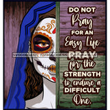 Bundle 20 Woman Half Face Day Of The Dead Costume Inspirational Quotes Mexican Celebration Skeleton Party Floral Festival  De La Calavera JPG PNG Files For Silhouette Cricut and More