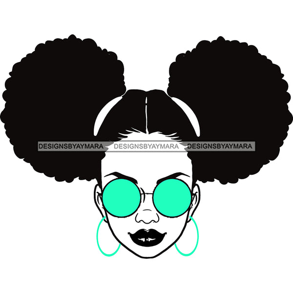 Black Woman  Afro Black Lips In Black And White Turquoise Earrings JPG PNG  Clipart Cricut Silhouette Cut Cutting