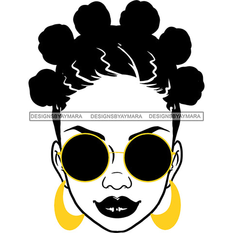 Black Woman  Black Lips In Black And White Yellow Earrings JPG PNG  Clipart Cricut Silhouette Cut Cutting