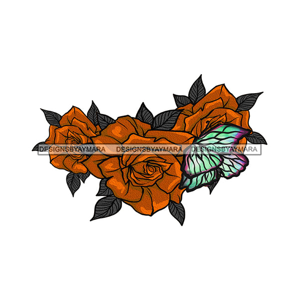Orange Flower Headpiece Only JPG PNG  Clipart Cricut Silhouette Cut Cutting