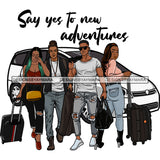 Couples Adventure Getaway Buddies Car Auto Vacation Road Trip Illustration SVG JPG PNG Vector Clipart Cricut Silhouette Cut Cutting