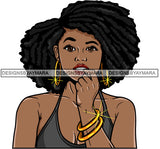 Afro Cute Lola Urban Hipster Girl Big Bamboo Earrings Boss Lady Black Woman Nubian Queen Melanin SVG Cutting Files For Silhouette Cricut and More