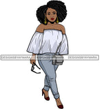 Afro Cute Lola Urban Hipster Girl Big Bamboo Earrings Boss Lady Black Woman Nubian Queen Melanin SVG Cutting Files For Silhouette Cricut and More