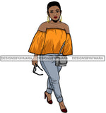 Afro Cute Lola Urban Hipster Girl Big Bamboo Earrings Boss Lady Black Woman Nubian Queen Melanin SVG Cutting Files For Silhouette Cricut and More