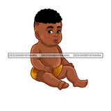 Cute Melanin Baby Boy   JPG PNG  Clipart Cricut Silhouette Cut Cutting
