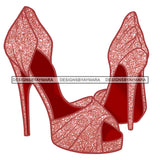 Pink Heels Shoes   JPG PNG  Clipart Cricut Silhouette Cut Cutting