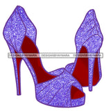 Purple Heels Shoes   JPG PNG  Clipart Cricut Silhouette Cut Cutting