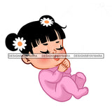 Cute  Baby Girl Sleeping    JPG PNG  Clipart Cricut Silhouette Cut Cutting