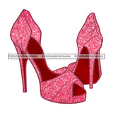 Pink Heels Shoes    JPG PNG  Clipart Cricut Silhouette Cut Cutting
