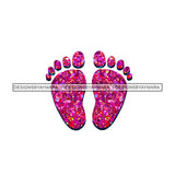 Dark Pink Glitter Baby Feet JPG PNG  Clipart Cricut Silhouette Cut Cutting