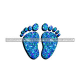Blue Glitter Baby Feet JPG PNG  Clipart Cricut Silhouette Cut Cutting
