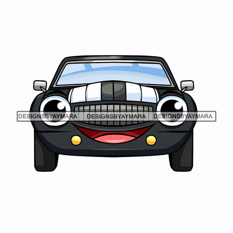 Muscle Car Cartoon Character Old School Automobile Speed Illustration SVG JPG PNG Vector Clipart Cricut Silhouette Cut Cutting