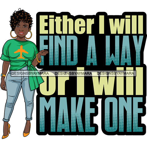 Afro Lola Boss Confident Classy Lady Life Quotes SVG Cutting Files For Silhouette Cricut and More