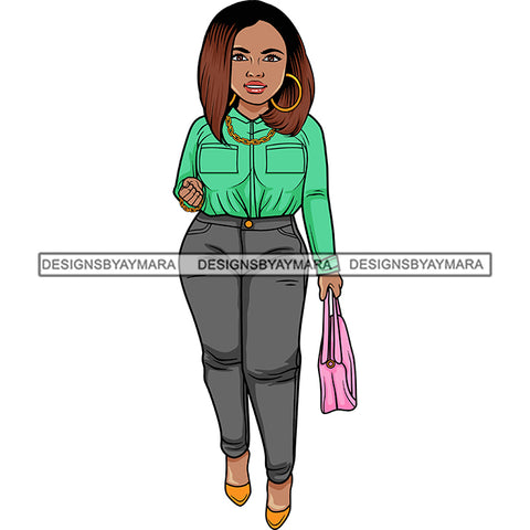 Afro Lola Classy Fashion Lady Glamour Businesswoman .SVG Cutting Files For Silhouette Cricut and More!