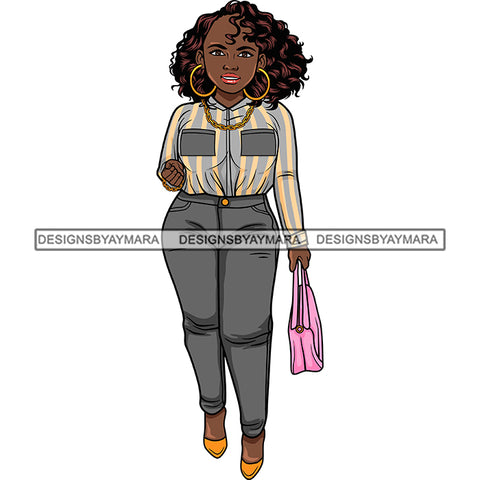 Afro Lola Classy Fashion Lady Glamour Businesswoman .SVG Cutting Files For Silhouette Cricut and More!
