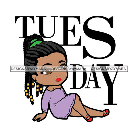 Tuesday Diva Weeks Day Queen Beautiful Woman Fashion Model Classy Glamour Swag SVG JPG PNG Vector Clipart Cricut Silhouette Cut Cutting