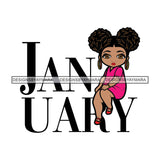 January Diva Month Year Birthday Queen Beautiful Woman Fashion Model Classy Glamour Swag SVG JPG PNG Vector Clipart Cricut Silhouette Cut Cutting