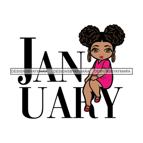 January Diva Month Year Birthday Queen Beautiful Woman Fashion Model Classy Glamour Swag SVG JPG PNG Vector Clipart Cricut Silhouette Cut Cutting