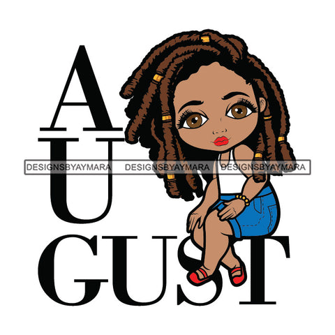 August Diva Month Year Birthday Queen Beautiful Woman Fashion Model Classy Glamour Swag SVG JPG PNG Vector Clipart Cricut Silhouette Cut Cutting