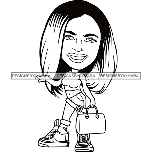 Cute Afro Lola Boss Lady Summer Fashion Dope Diva Glamour .SVG Cutting