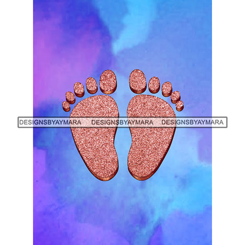 Pink  Baby Feet Dripping   JPG PNG  Clipart Cricut Silhouette Cut Cutting