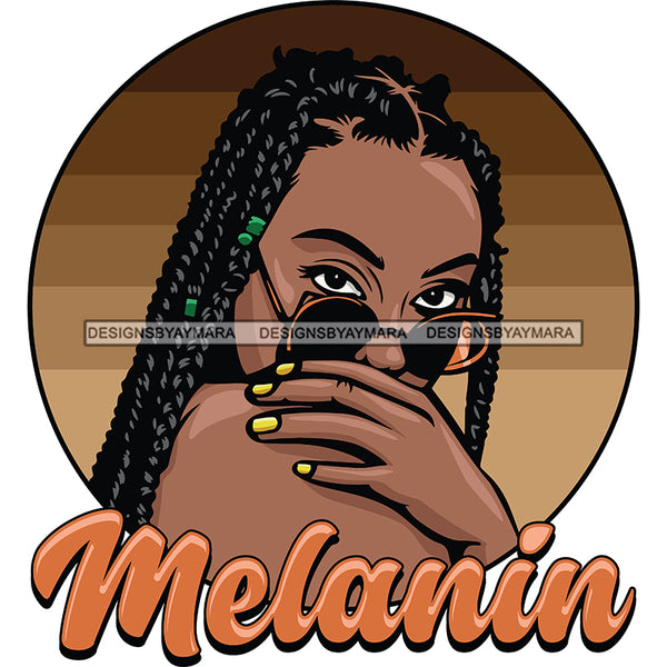 Melanin Black Woman with Braids Twist SVG JPG PNG Vector Clipart Cricut Silhouette Cut Cutting1