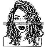 Woman Dreadlocks Locs Dreads Hairstyle Sisterlocks Melanin Nubian Black Girl Magic SVG JPG PNG Vector Clipart Cricut Silhouette Cut Cutting