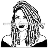 Woman Dreadlocks Locs Dreads Hairstyle Sisterlocks Melanin Nubian Black Girl Magic SVG JPG PNG Vector Clipart Cricut Silhouette Cut Cutting
