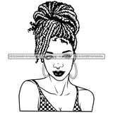 Woman Dreadlocks Locs Dreads Hairstyle Sisterlocks Melanin Nubian Black Girl Magic SVG JPG PNG Vector Clipart Cricut Silhouette Cut Cutting