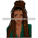 Woman Dreadlocks Locs Dreads Hairstyle Sisterlocks Melanin Nubian Black Girl Magic SVG JPG PNG Vector Clipart Cricut Silhouette Cut Cutting