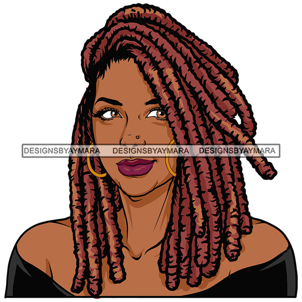 Woman Dreadlocks Locs Dreads Hairstyle Sisterlocks Melanin Nubian Black Girl Magic SVG JPG PNG Vector Clipart Cricut Silhouette Cut Cutting