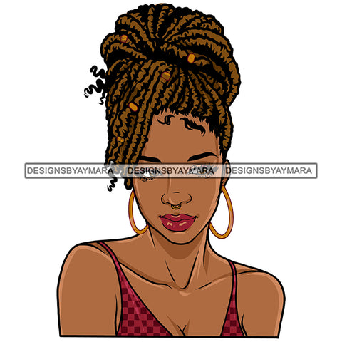 Woman Dreadlocks Locs Dreads Hairstyle Sisterlocks Melanin Nubian Black Girl Magic SVG JPG PNG Vector Clipart Cricut Silhouette Cut Cutting