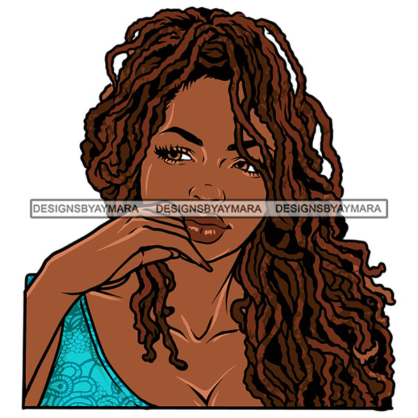 Woman Dreadlocks Locs Dreads Hairstyle Sisterlocks Melanin Nubian Black Girl Magic SVG JPG PNG Vector Clipart Cricut Silhouette Cut Cutting