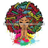 Black Diva Goddess Motivational Hair Quotes Blessed Dripping Splash SVG JPG PNG Vector Clipart Cricut Silhouette Cut Cutting