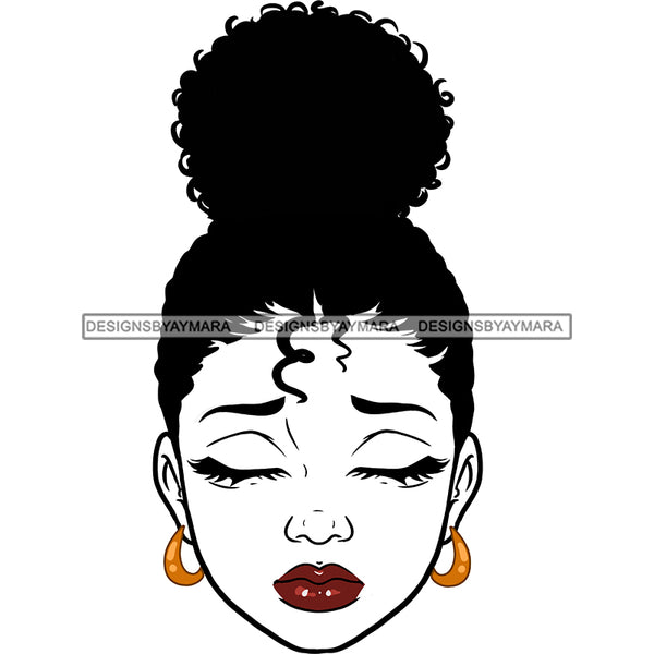 Transparent Black Woman Head Eyes Closed   JPG  PNG Clipart Cricut Silhouette Cut Cutting