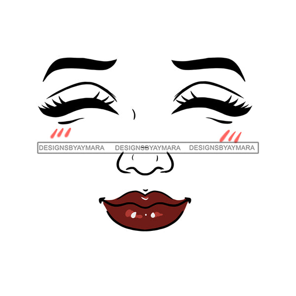 Transparent Woman Face Eyes Closed  JPG  PNG Clipart Cricut Silhouette Cut Cutting