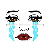 Woman Face In Tears JPG  PNG Clipart Cricut Silhouette Cut Cutting