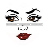 Transparent Black Woman Face Head Smirk   JPG  PNG Clipart Cricut Silhouette Cut Cutting