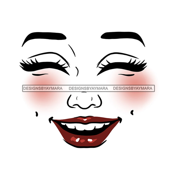 Transparent Woman Face Laughing JPG  PNG Clipart Cricut Silhouette Cut Cutting