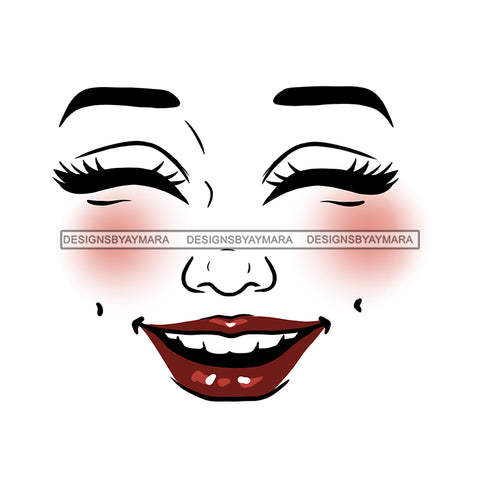 Transparent Woman Face Laughing JPG  PNG Clipart Cricut Silhouette Cut Cutting