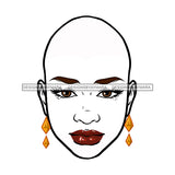 Beautiful Black Woman Bald JPG  PNG Clipart Cricut Silhouette Cut Cutting
